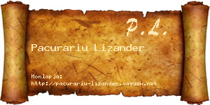 Pacurariu Lizander névjegykártya